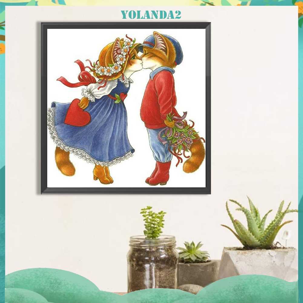 Tranh Đính Đá Kim Cương Toàn Bộ 5D DIY Hình Vẽ Mèo Trang Trí Nhà Cửa