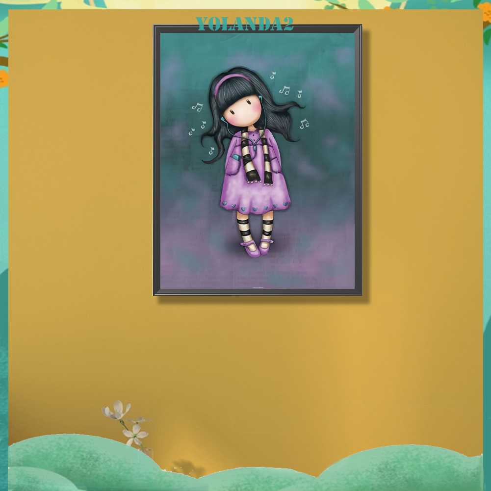 Tranh Đính Đá Kim Cương Toàn Bộ 5D DIY Hình Vẽ Cô Gái Trang Trí Nhà Cửa