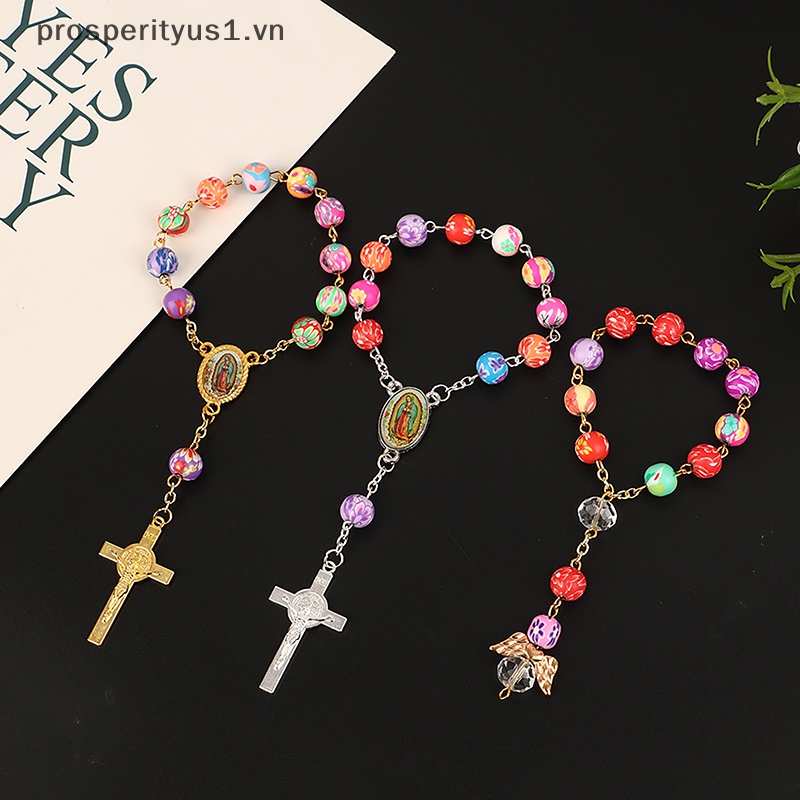 [prosperityus1] Mặt Dây Chuyền Xỏ Ngón Tay Baptist Phụ Kiện Vòng Tay Chuỗi Hạt Rosary Cho Đạo Giáo