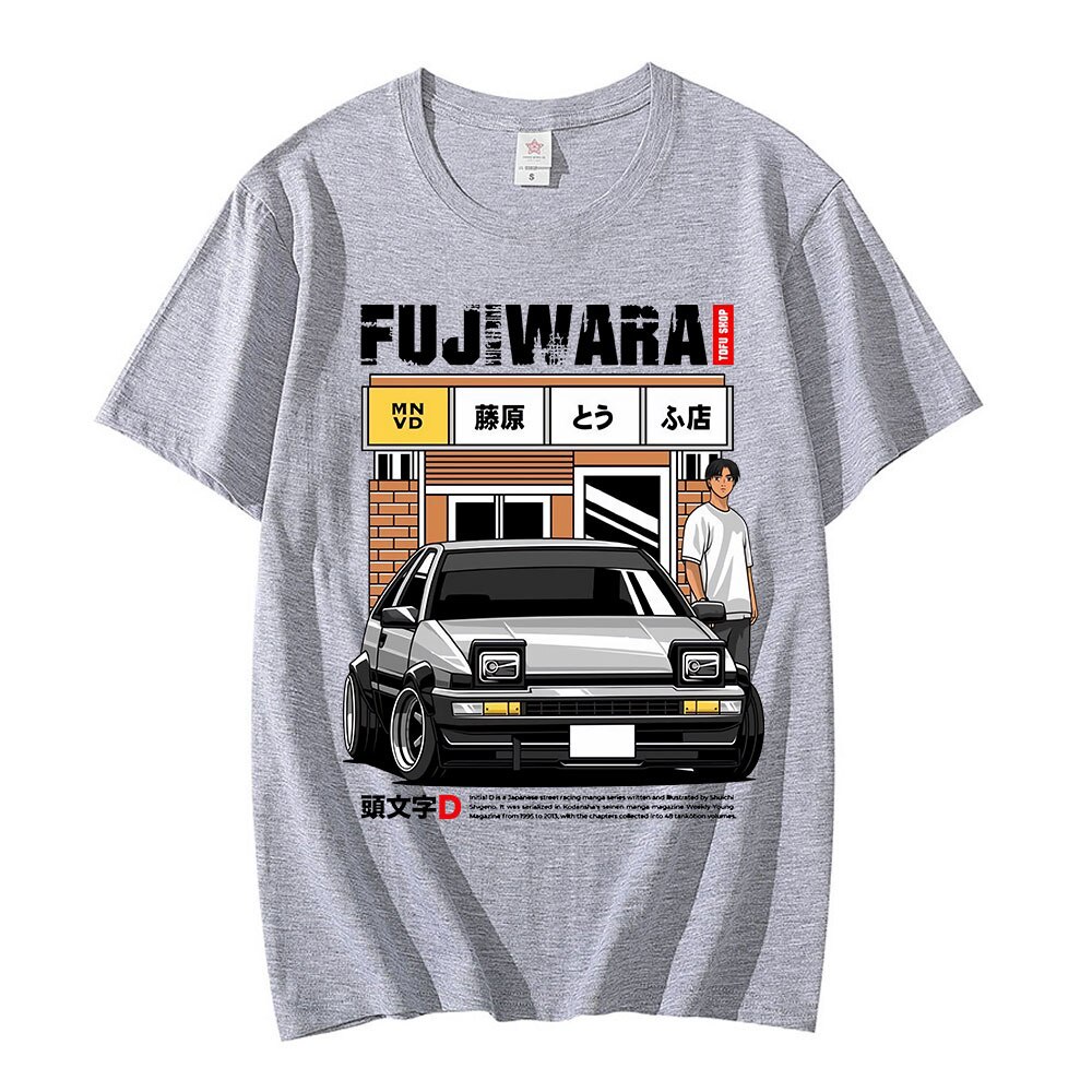 Áo nam Ngắn Tay In Hình Xe Đua Ae86 Sáng Tạo R34 Skyline Gtr Jdm