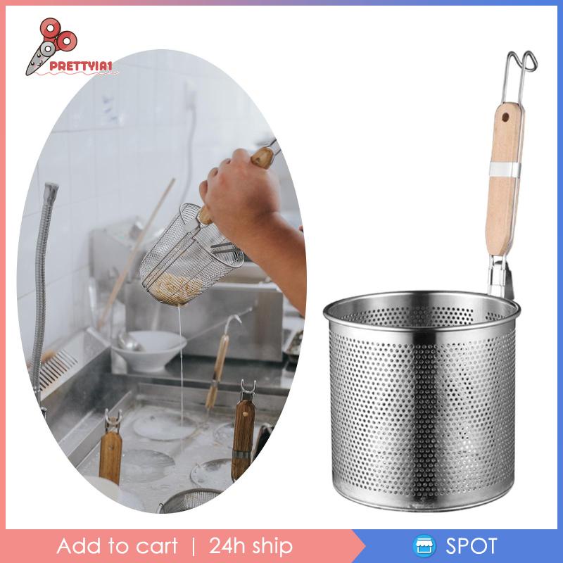 1 Rổ Lưới Bằng Thép Không Gỉ Dùng Chiên Mì Ý Tiện Dụng