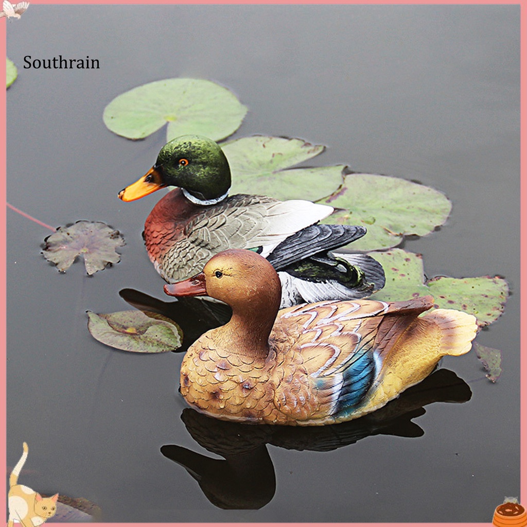 Tượng Vịt Mandarin Nghệ Thuật Bằng Resin Dành Cho Trang Trí Hồ Bơi