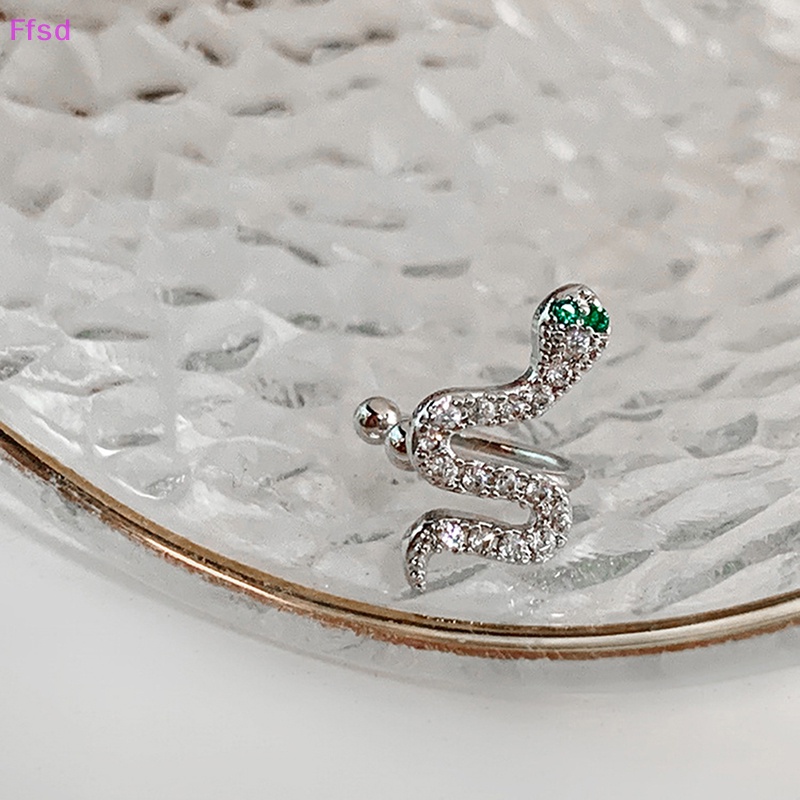 1 Đôi Khuyên Tai Dạng Kẹp Hình Rắn Không Cần Xỏ Lỗ Dành Cho Nam Nữ