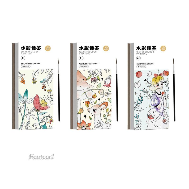 Sách Tô Màu Nước Bỏ Túi DIY Sáng Tạo Cho Người Mới Bắt Đầu [Fenteer1]