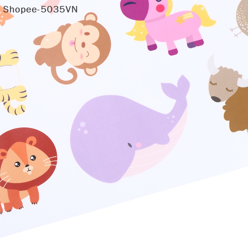 Đề Can Dán Tường 1.vn Hình 26 Chữ Cái / Động Vật Hoạt Hình Trang Trí Phòng Bé