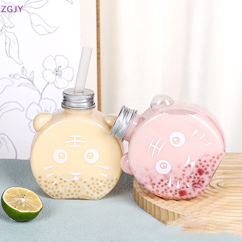 Bình Đựng Nước Trà Sữa Hình Hổ Hoạt Hình Dễ Thương Dùng Làm Quà Tặng Giáng Sinh Cho Cặp Đôi Mới