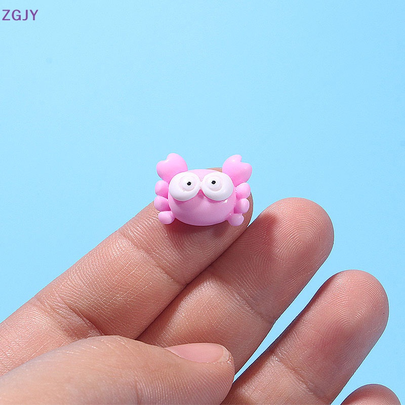 Set 10 Phụ Kiện Trang Trí Hình Cua / Động Vật Mini Dễ Thương DIY Mới