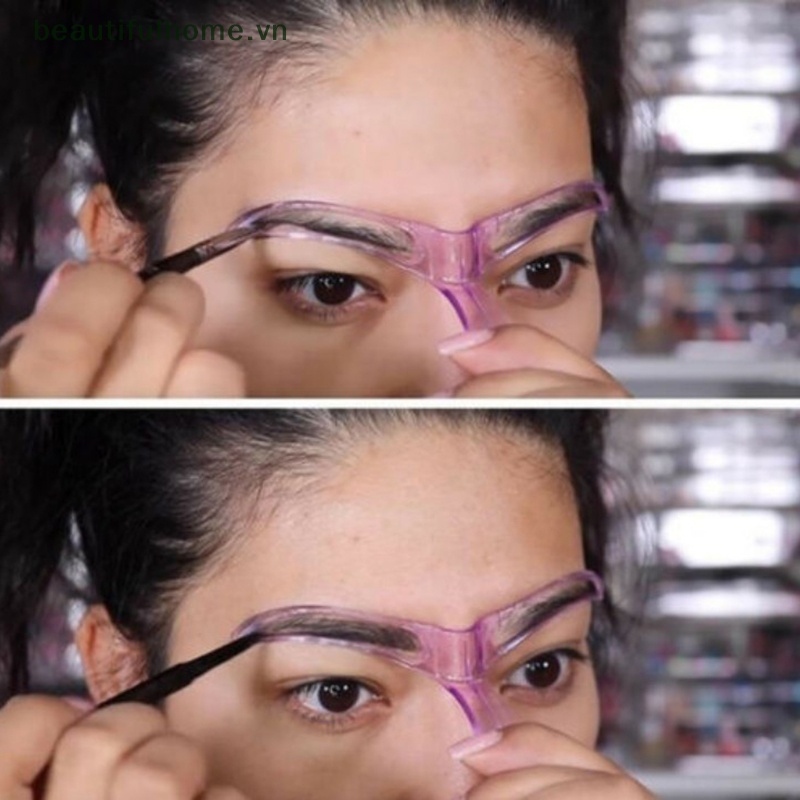Bộ 8 Khuôn Kẻ Lông Mày Tự Tạo Dáng Tiện Dụng