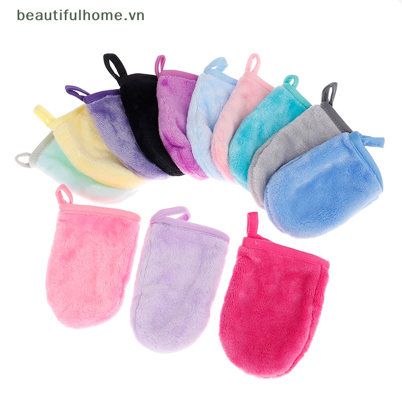 Găng Tay Tẩy Trang Làm Sạch Sâu Bằng Sợi Microfiber Mềm Mại Tái Sử Dụng Được