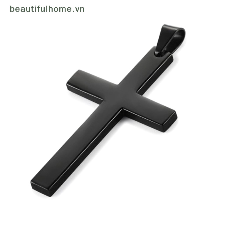 Vòng cổ Mặt Thánh Giá Bằng Thép Không Gỉ Phong Cách Vintage Cho Nam