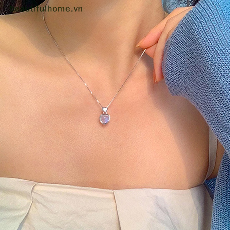 [beautifulhome] Vòng Cổ Choker Mặt Pha Lê Hình Trái Tim Thời Trang Dành Cho Nữ [beauty]