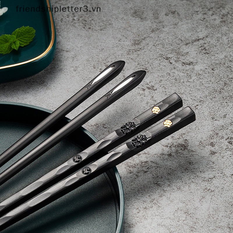 / / Mới / / 5 Cặp Gậy Khắc Laser Bằng Hợp Kim Không Trượt Có Thể Tái Sử Dụng