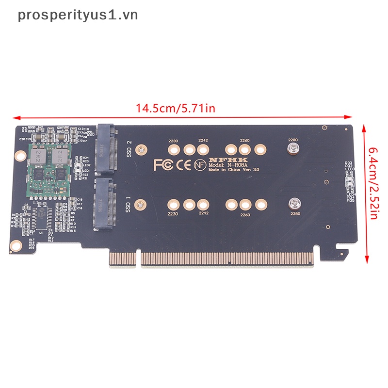 1 CARD Mở Rộng Chuyển Đổi PCI-E m.2 X16 Sang 4X NVME Pcie PCI-E3.0 GEN3 X16 Sang 4 * NVME