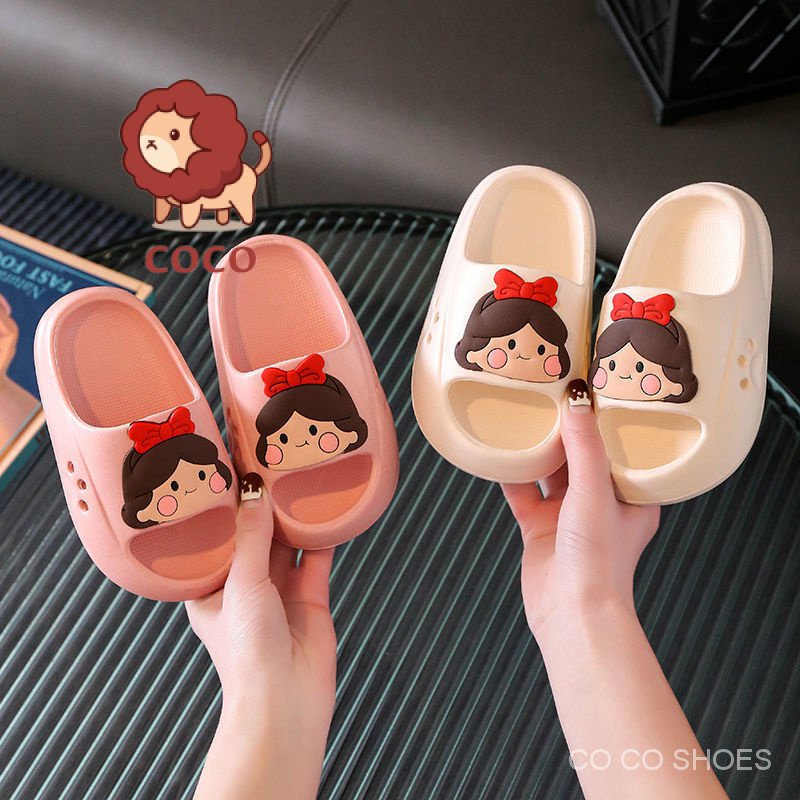 Dép Đi Trong Nhà Đế Mềm Phong Cách Hoạt Hình Dễ Thương Dành Cho Trẻ Em