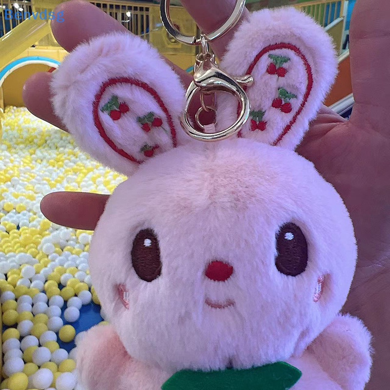 1 Móc Khóa Thỏ Nhồi Bông Màu Kẹo Ngọt Dễ Thương