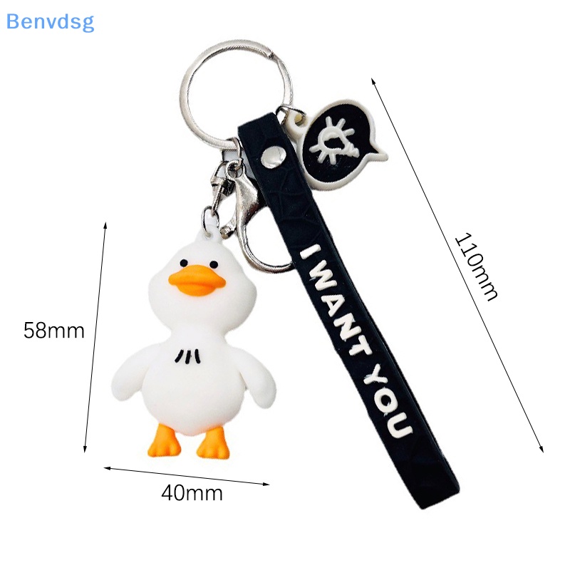 Móc Khóa Hình Chú Vịt Nhỏ Bằng PVC Dễ Thương