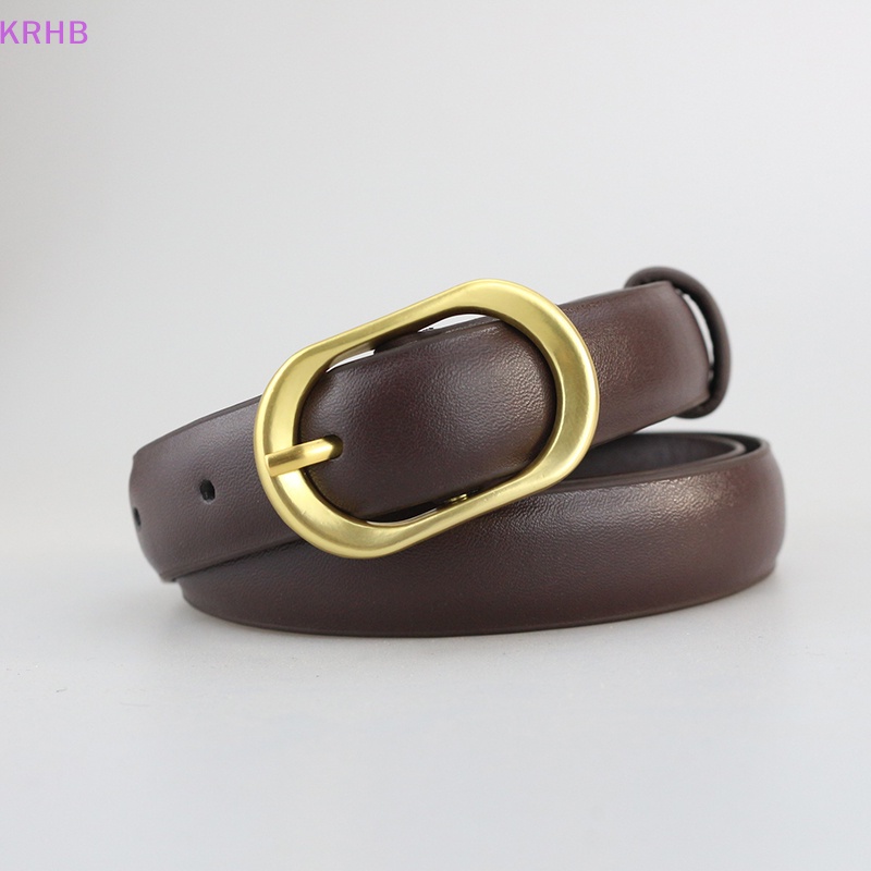 Thắt Lưng Da Khóa Kim Loại Phong Cách Vintage Thời Trang Cho Nữ Mới