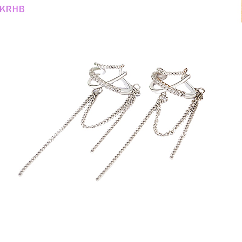 Khuyên Kẹp Vành Tai Nhiều Lớp Đính Đá Zircon Đơn Giản Cho Nữ Mới