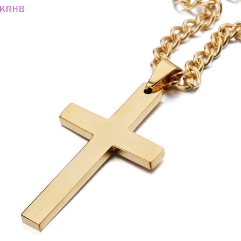 Vòng cổ Bằng Thép Không Gỉ Mặt Thánh Giá Phong Cách Vintage Dành Cho Nam Mới