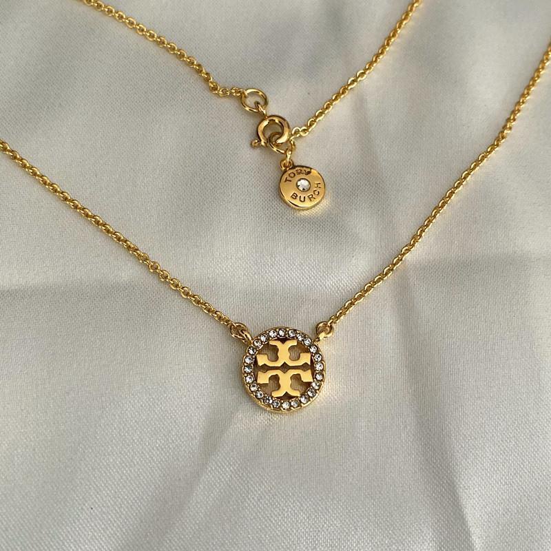 Dây Chuyền Đính Đá Kim Cương Siêu Lấp Lánh Hai Chữ t Sang Trọng Phong Cách Âu Mỹ