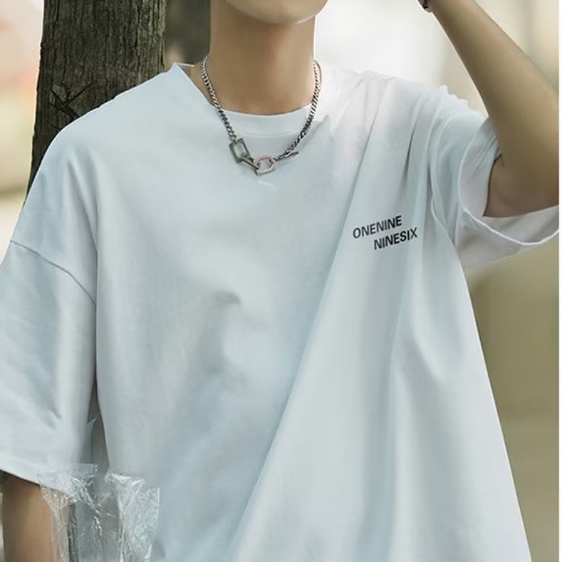 Áo Thun Cotton Tay Ngắn Dáng Rộng Phong Cách Nhật Bản Thời Trang Mùa Hè Hàng Mới 260g