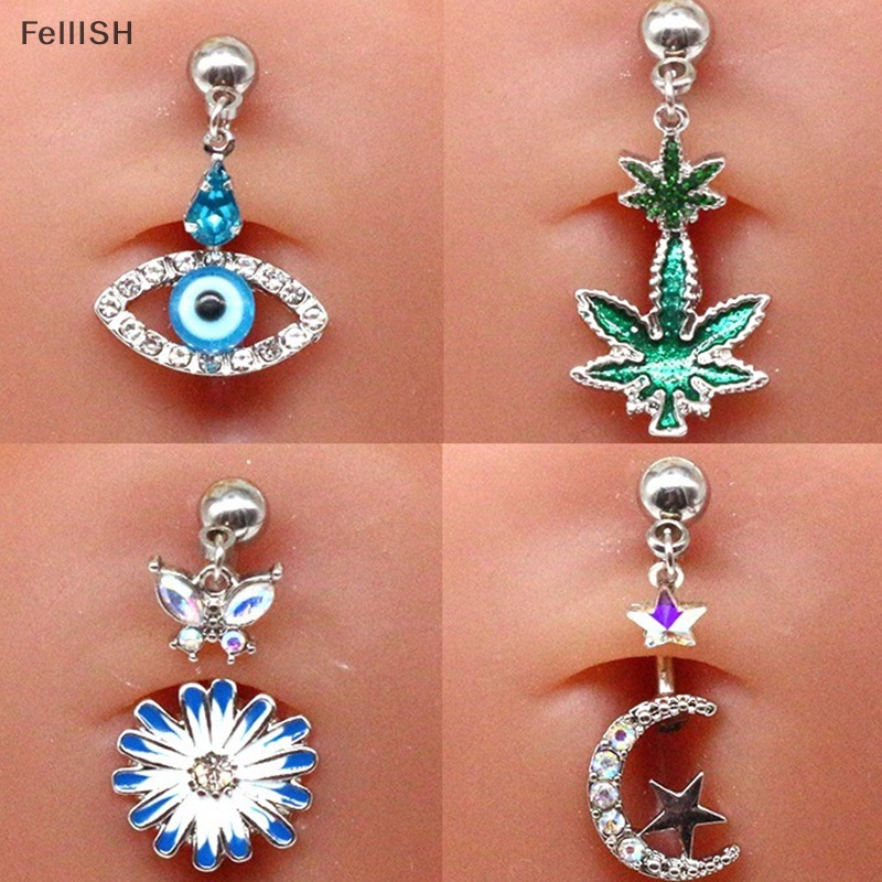 1 Khuyên Rốn Hình Trái Tim / Lá Phong / Mặt Trăng Thời Trang 439br