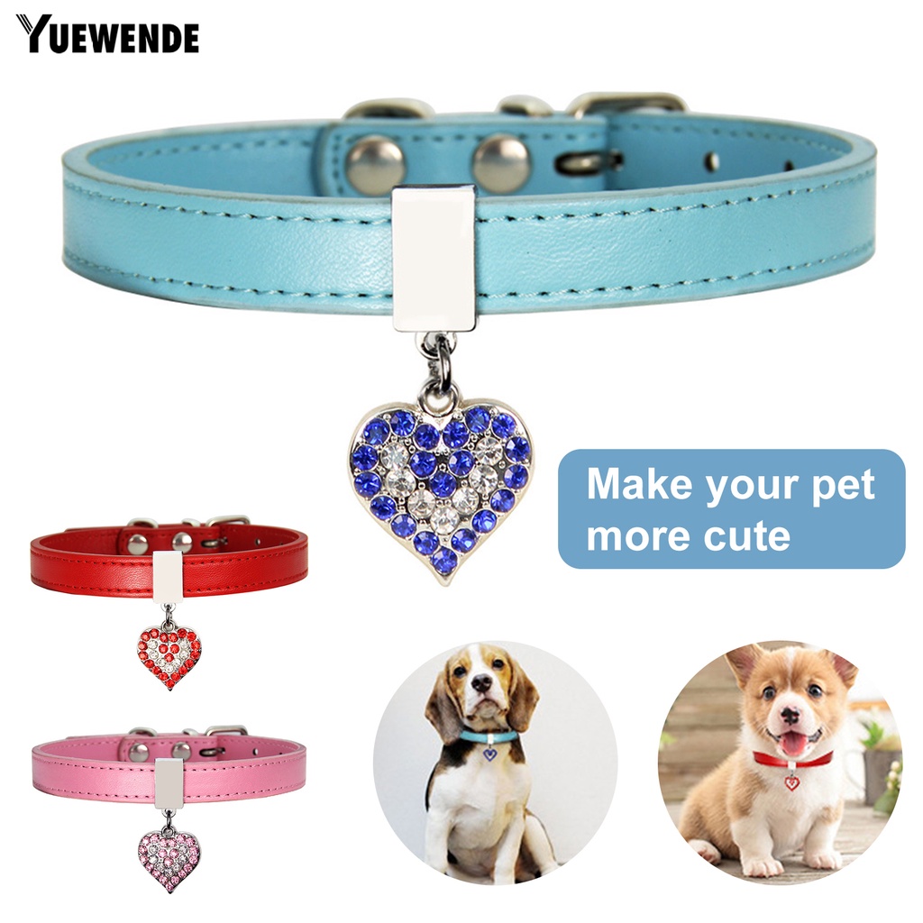Vòng cổ Giả Da Mặt Trái Tim Thời Trang Cho Thú Cưng