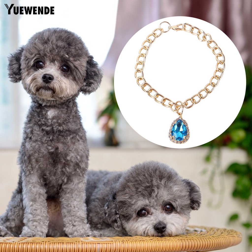 Vòng cổ Kim Loại Mặt Trái Tim Đính Đá Dễ Thương Cho Thú Cưng