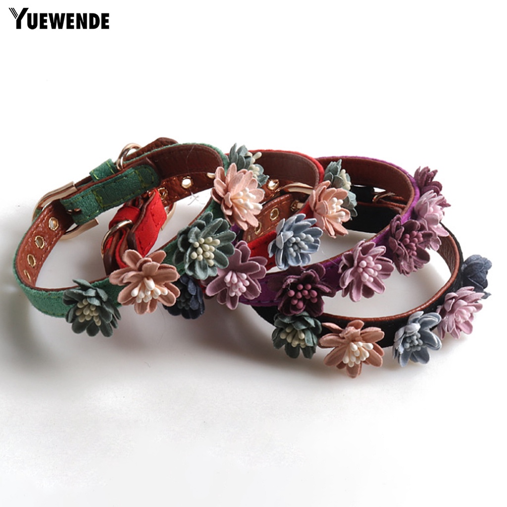 Vòng Cổ Họa Tiết Hoa Có Thể Điều Chỉnh Cho Thú Cưng