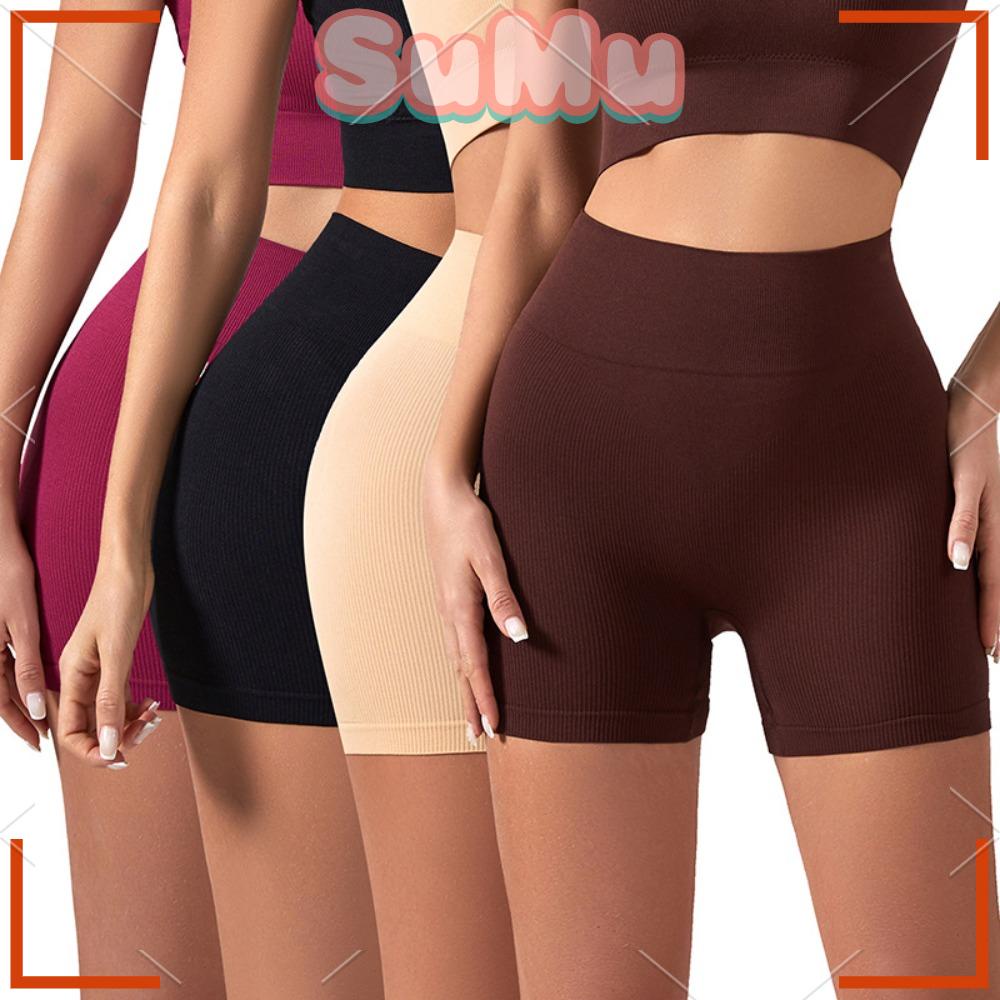 Quần Short Thể Thao Định Hình Eo Không Đường May Cao Cấp Thời Trang