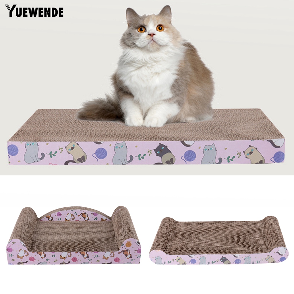 Yq.e Bảng Cào Móng Dày Dặn In Nhiều Kiểu Dáng Đáng Yêu Chống Liếm Vết Nứt Cho Mèo Cưng