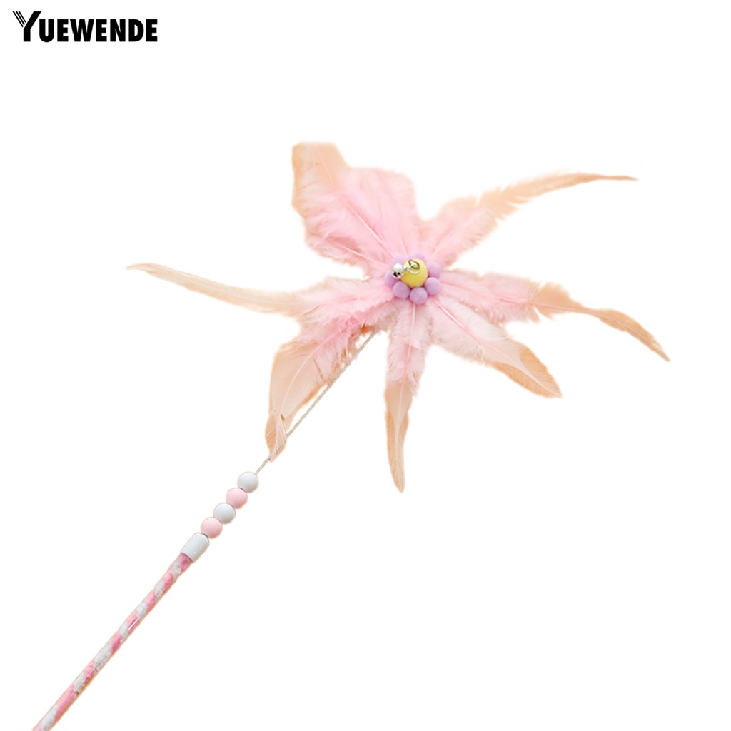 Yq.e Đồ Chơi Dây Thép Thể Thao Hình Bông Tuyết / Cối Xay Gió Lông Vũ Thanh Lịch Vui Nhộn Cho Mèo Cưng