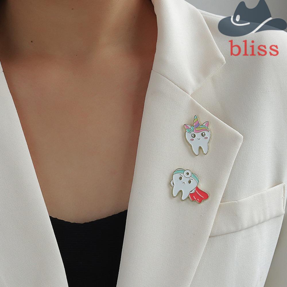 Ghim Cài Áo Kim Loại Hình Chiếc Răng Hoạt Hình Đáng Yêu Thời Trang