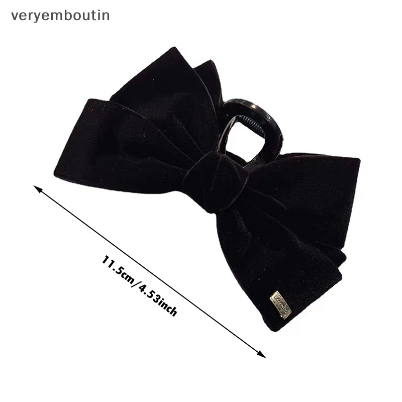 Kẹp Tóc Nơ Chéo Hai Mặt Màu Trơn Cỡ Lớn Thanh Lịch Cho Nữ