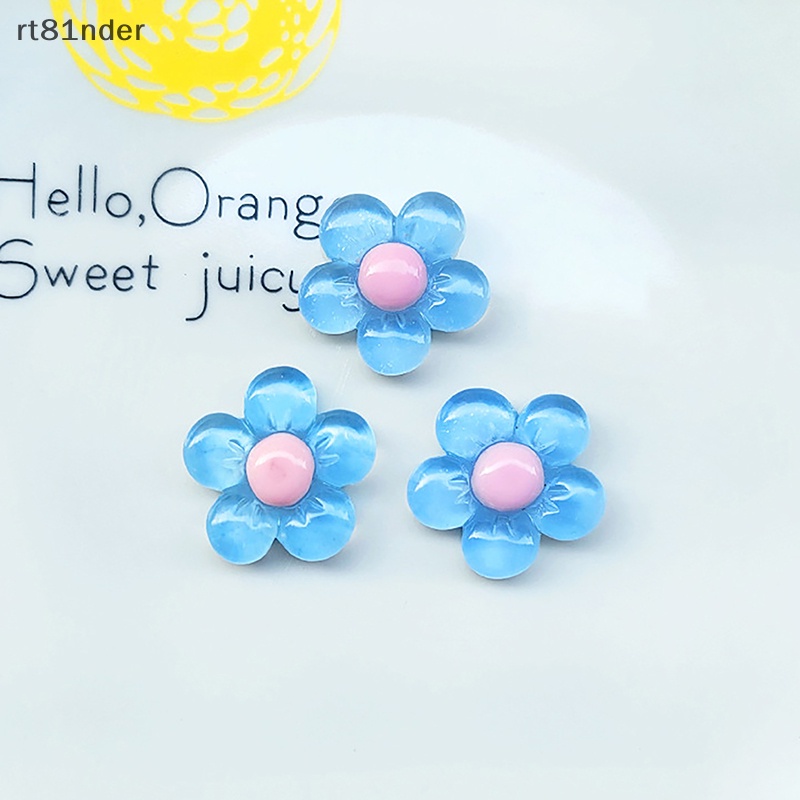 Rt Bộ 20 Bông Hoa Nhựa Resin Trang Trí Sổ Tay Thủ Công