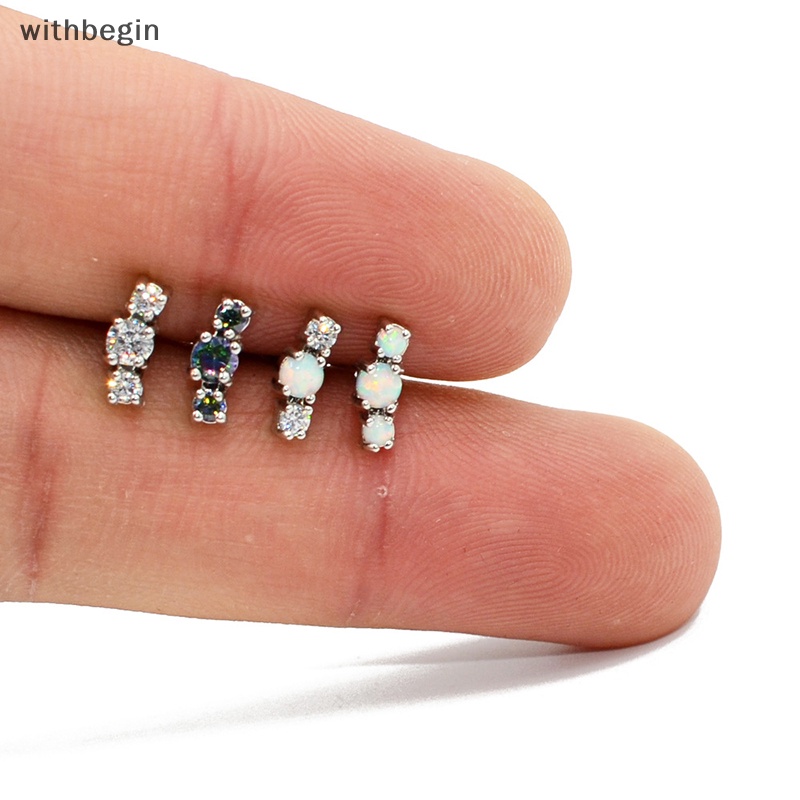 1 Khuyên Tai Dạng Xoắn Ốc Đính Đá Opal Cho Nữ