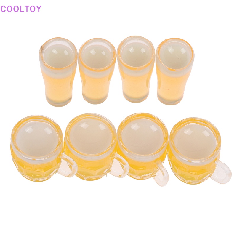 Set 4 Ly Bia Bằng Nhựa Resin Tỷ Lệ 1: 12 Dùng Trang Trí Nhà Búp Bê