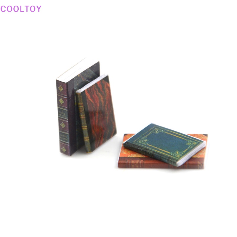Cooltoy Set 4 Mô Hình Cuốn Sách 4 Mảnh Dài 2.4cm Tỉ Lệ 1: 12 Dành Cho Nhà Búp Bê