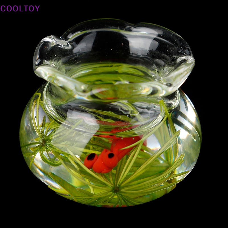 Chi Tiết Bát Thủy Tinh Đựng Cá Trang Trí Nhà Búp Bê Tỉ Lệ 1 / 12 Cao Cấp