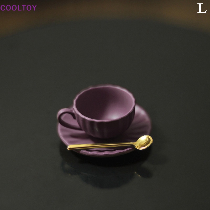 Bộ 3 Mô Hình Cốc Cà Phê Mini Tỉ Lệ 1: 12 Dùng Trang Trí Nhà Búp Bê