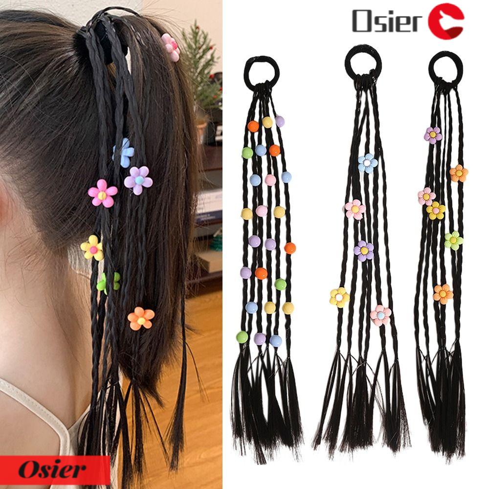 Băng Đô Cài Tóc Giả Bện Bằng Cao Su 1 Cái Cho Trẻ Em