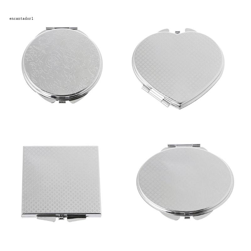 ✿ Gương Cầm Tay Hai Mặt Gấp Gọn Bỏ Túi Bằng Thép Không Gỉ