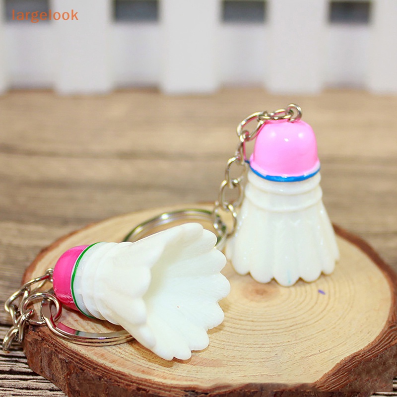 Móc Khóa Quả Cầu Lông Mini Bằng Nhựa PVC Dễ Thương Giá Đỡ