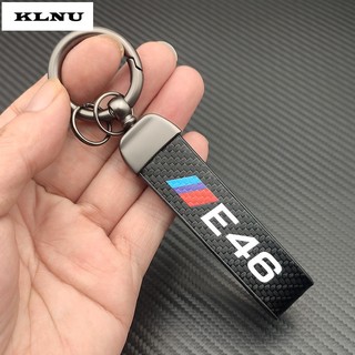Móc Chìa Khóa Bằng Da Và Sợi Carbon Cao Cấp Cho BMW E46 E30 E36 E60 E87 E39 E90