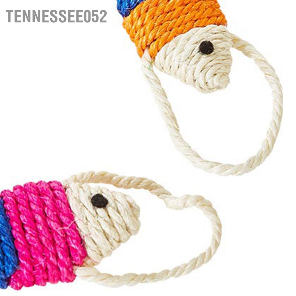 Tennessee052 Hình dạng cá Cat Scratcher Tương tác Salu Rope Scratch Board Scratching Pad cho mèo con trong nhà