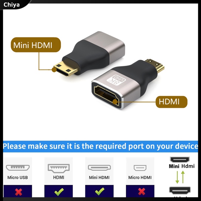 Đầu Chuyển Đổi Tiêu Chuẩn Mini Tương Thích Với Forhdmi 8k 60hz 2.1