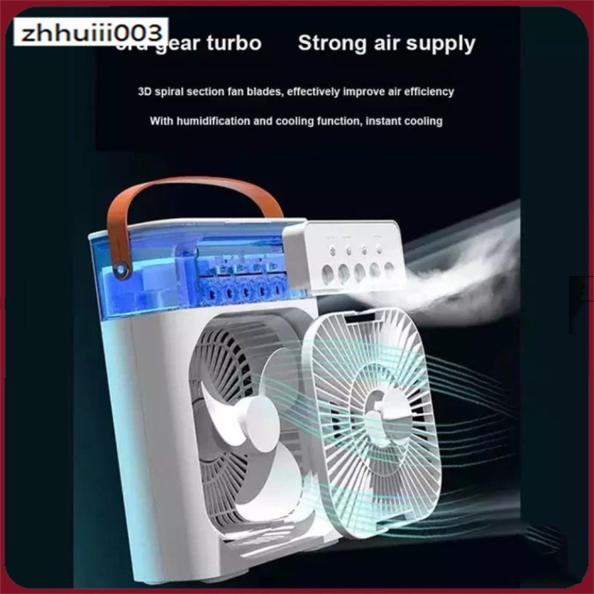 Quạt Điều Hòa Làm Mát 6 Inch Với 3 Tốc Độ 5 7 Màu Sắc Và Đèn Nhỏ Gọn Tiện Dụng