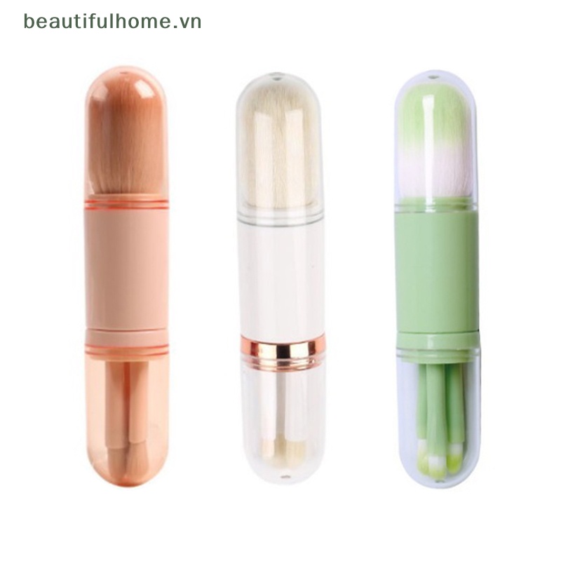 Bộ Cọ Trang Điểm 4 Trong 1 Có Thể Thu Gọn Tiện Dụng