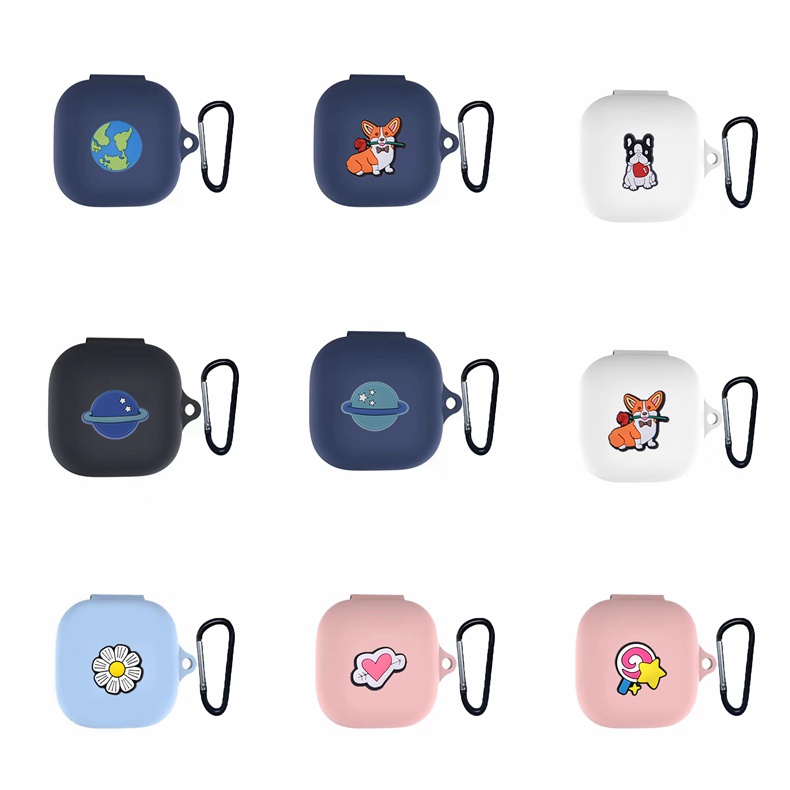 Vỏ Bảo Vệ Hộp Sạc Tai Nghe shokz openfit Bằng Silicon Họa Tiết Hoạt Hình Chó / Mèo / Bông Hoa Dễ Thương