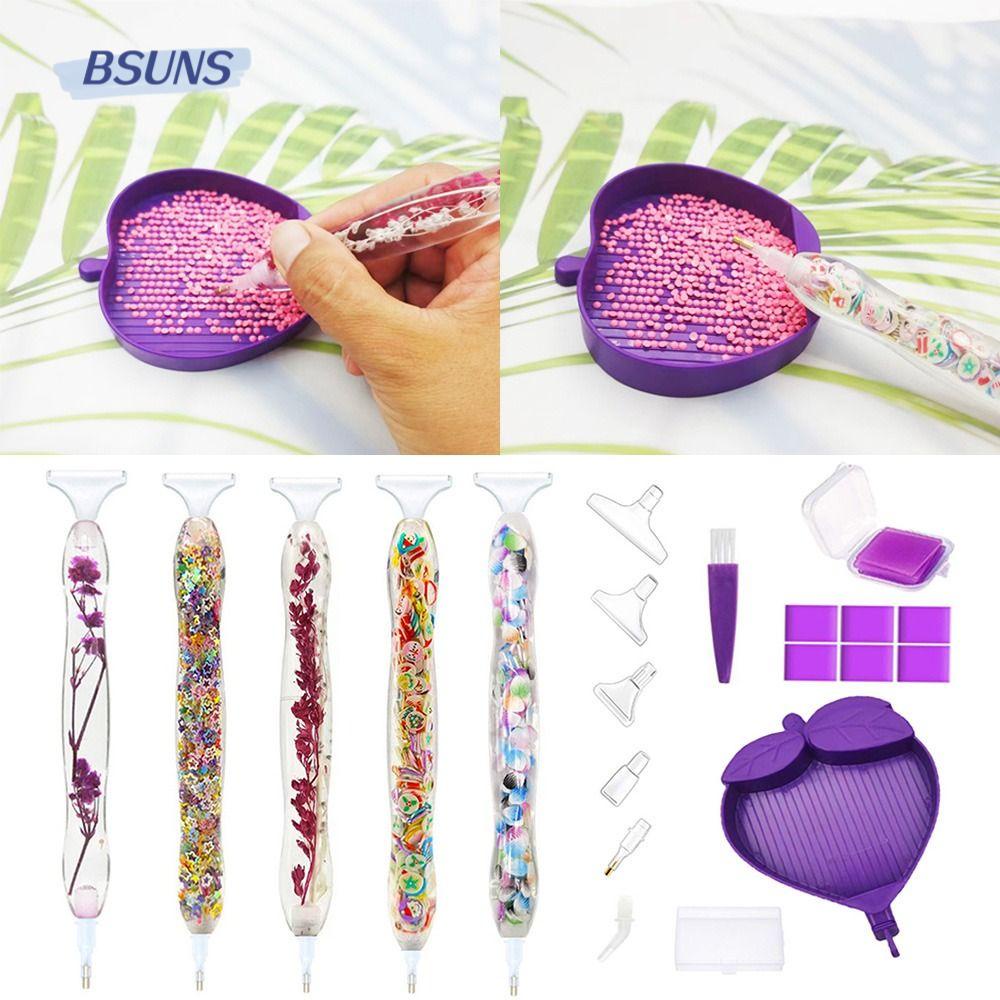 Bút Thêu Tranh Chữ Thập 5D Lấp Lánh Kèm Đầu Thay Thế